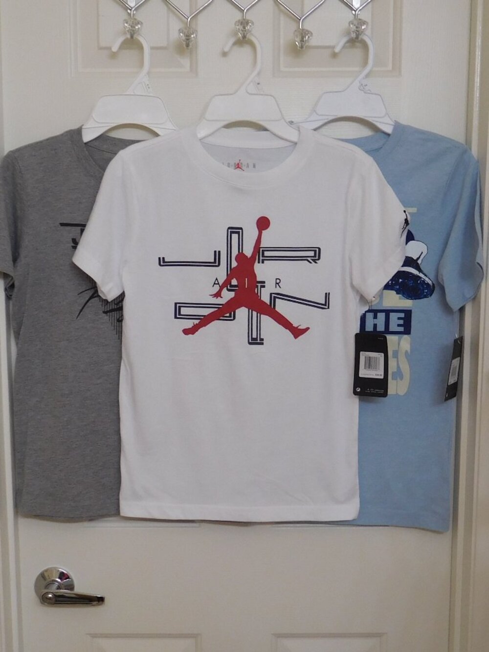 NWT 3 Jordan Short Sleeve Shirts Bundle Gray Blue White sz Medium